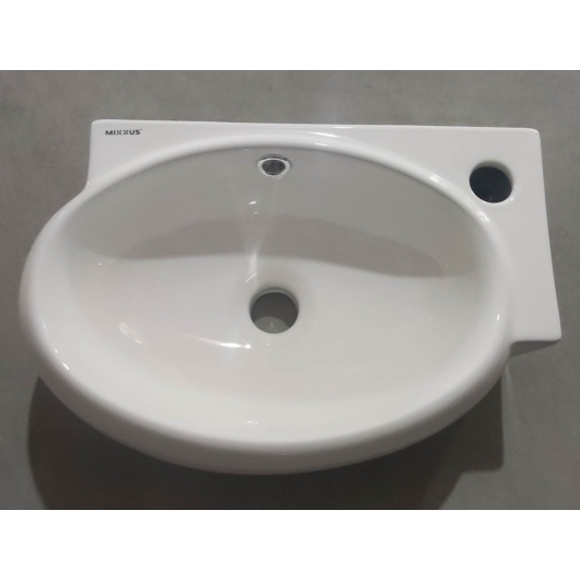 Раковина подвесная MIXXUS PREMIUM DIVERSE-1201-L 400х215х140mm (отверстие под смеситель, перелив) (MP6507) купить в САНН Одесса, изображение 4