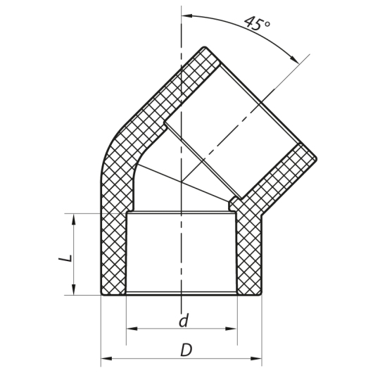 Угол 45 75 PPR Koer K0201.PRO (KP2566) купить в САНН Одесса