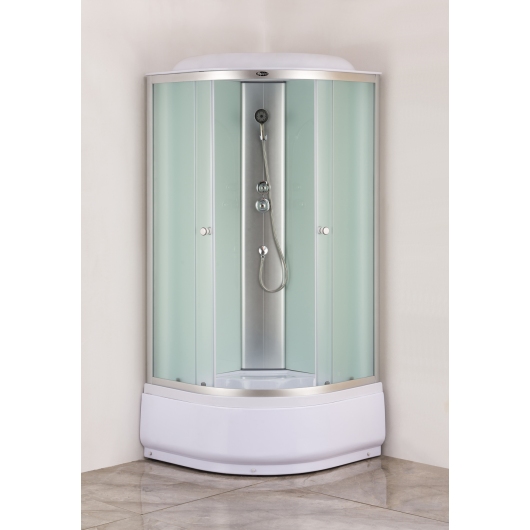 Бокс душевой без гидромассажа с высоким поддоном MIXXUS STRONG SB01-90x90x215-FB SATIN матовое стекло 4мм (MI6884) купить в САНН Одесса, изображение 2
