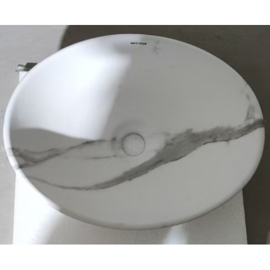 Раковина накладная MIXXUS PREMIUM ELLIPSE-0108 MARBLE 400х330х145mm (MP6526) купить в САНН Одесса, изображение 4