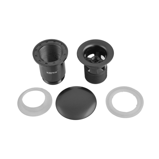 Донный клапан для раковины с переливом ZERIX BV-01 BLACK автоматический (Click-Clack) (Цвет черный) 1 1/4'' (ZX6016) купить в САНН Одесса, изображение 3