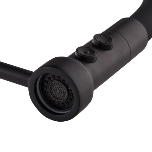 Смеситель для кухни MIXXUS PREMIUM SUMMER 017 BLACK REFL.BLACK с гибким изливом (Цвет черный+излив черный) (MI6961) купить в САНН Одесса, изображение 4