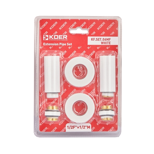 Комплект удлинителей 1/2Fx1/2M белый KOER KF.SET.06MF WHITE (KR5850) купить в САНН Одесса, изображение 2