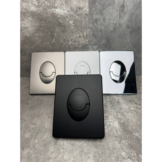 Панель смыва KOER KT-0606-05 157x198x3mm пластиковая, кнопка округленная (цвет черный матовый) (KR5343) купить в САНН Одесса