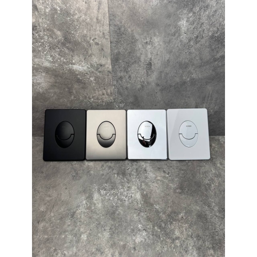 Панель смыва KOER KT-0606-05 157x198x3mm пластиковая, кнопка округленная (цвет черный матовый) (KR5343) купить в САНН Одесса, изображение 2