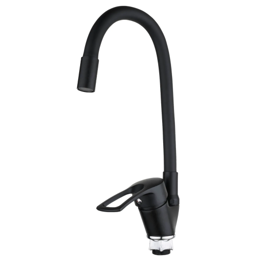Смеситель для кухни MIXXUS FANY 011 NUT BLACK REFL.BLACK с гибким изливом (без подводки) (Цвет черный+излив черный) (MI6294) купить в САНН Одесса