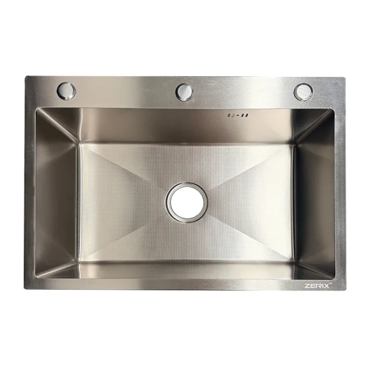 Мойка из нержавеющей стали ZERIX ZH6045 DECOR SS COLOR (3.0/0.8) (цвет нержавейка) (ZX6174) купить в САНН Одесса