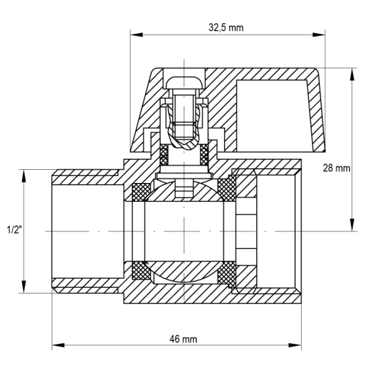 Кран "мини" 1/2" ГШБ Koer KR.401 (KR0156) купить в САНН Одесса, изображение 2