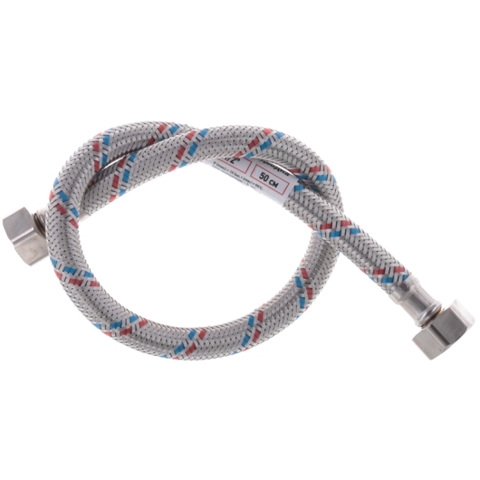 Гибкий шланг для подключения воды гайка 1/2'' - гайка 1/2'' (50 см) Zerix (ZX1551) купить в САНН Одесса, изображение 2
