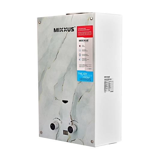 Газовая колонка MIXXUS GWH-0510 BASIC GLASS дымоходная 10 л/мин (панель из стекла с рисунком) (WH0026) купить в САНН Одесса