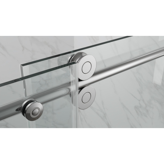 Дверь в нишу раздвижная KOER SR SD06-120x220-TR-01 прозрачное стекло EASY CLEAN 8мм хром (KR5367) купить в САНН Одесса, изображение 2