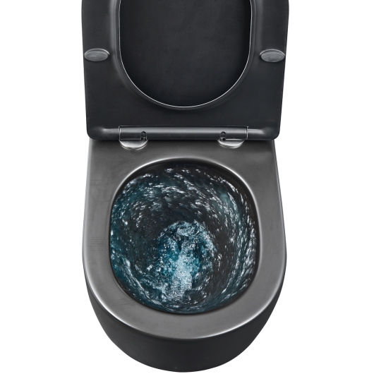 Унитаз подвесной MIXXUS PREMIUM ELLIPSE-0303-T3 BLACK 520х365х360mm система смыва TORNADO 3.0 (MP6591) купить в САНН Одесса, изображение 2