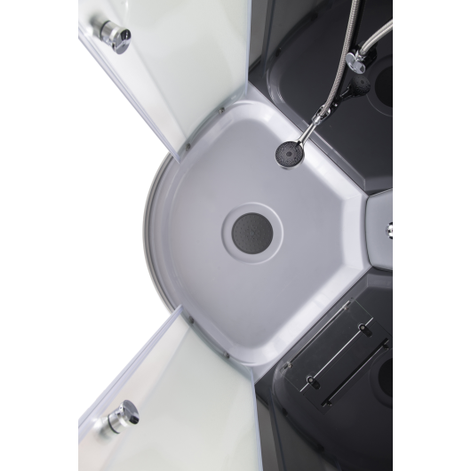 Бокс душевой без гидромассажа с низким поддоном MIXXUS STRONG SB02-90x90x215-GR SATIN серое тонированное стекло 4мм (MI6887) купить в САНН Одесса