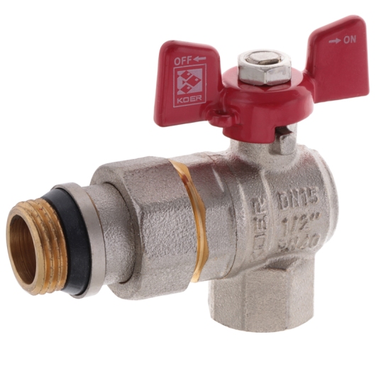 Кран с американкой 1/2" "антипротечка" (Koer KR.228-Gi) угловой (KR0196) купить в САНН Одесса