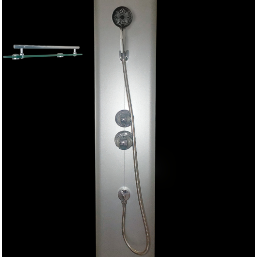 Бокс душевой без гидромассажа с низким поддоном MIXXUS STRONG SB02-90x90x215-GR SATIN серое тонированное стекло 4мм (MI6887) купить в САНН Одесса, изображение 3