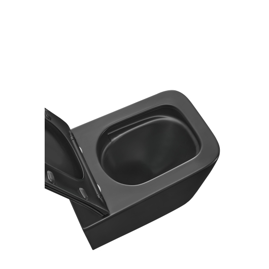 Унитаз подвесной MIXXUS PREMIUM QUADRO-0301-T3 BLACK 490х340х360mm система смыва TORNADO 3.0 (MP6587) купить в САНН Одесса, изображение 3