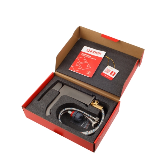 Смеситель для умывальника KOER KB-10037-07 (Цвет графит) (KR5999) купить в САНН Одесса, изображение 4