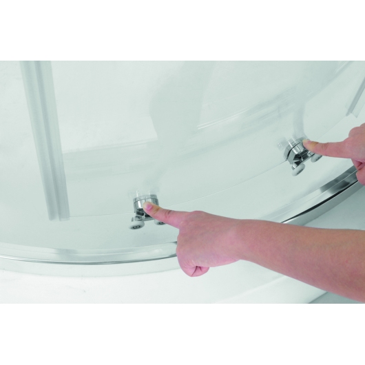 Душевая кабина без поддона KOER SR SC04-100x100x195-TR-01 прозрачное стекло EASY CLEAN 5мм хром (KR5361) купить в САНН Одесса, изображение 3