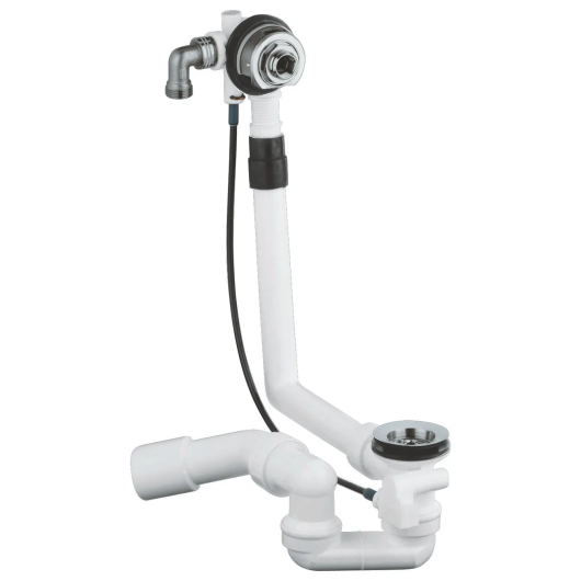 Сифон для ванны без комплекта верхней монтажной части Grohe Talentofill ПОЛУАВТОМАТИЧЕСКИЙ с переливом, без ревизии (Цвет хром) 1 1/2'' (28991000) купить в САНН Одесса, изображение 2