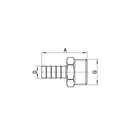 Штуцер для подсоединения шланга Koer KF.U10M-25 - 1"x25mm M (KR3358) купить в САНН Одесса