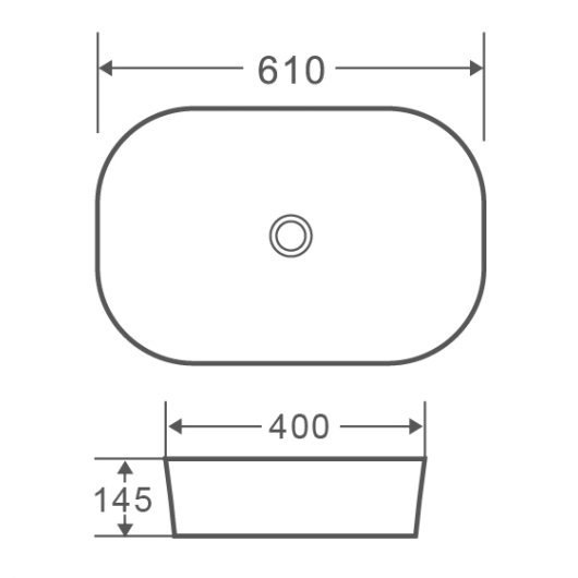 Умивальник накладний керамічний Mixxus Premium Diverse-0102 610x400x145mm (MP6486) купить в САНН Одесса