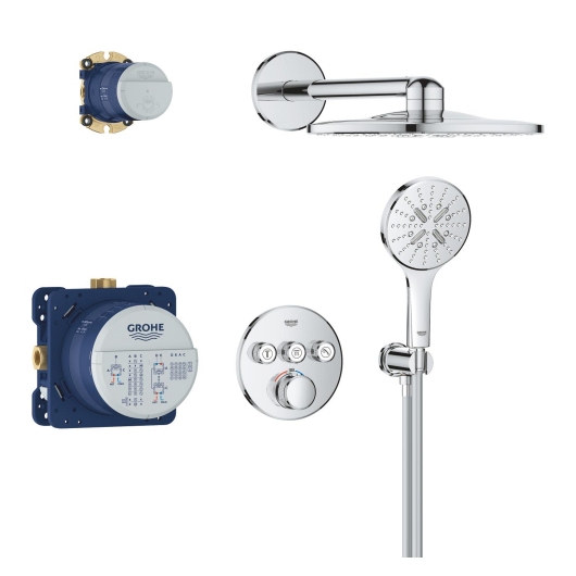 Душевая система скрытого монтажа с термостатом Grohe Grohtherm SmartControl (34863000) купить в САНН Одесса, изображение 2