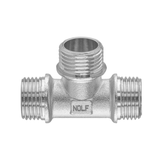 Тройник никелированный NOLF NFC.T06MMM-N-1/2"MMM (NF3101) купить в САНН Одесса