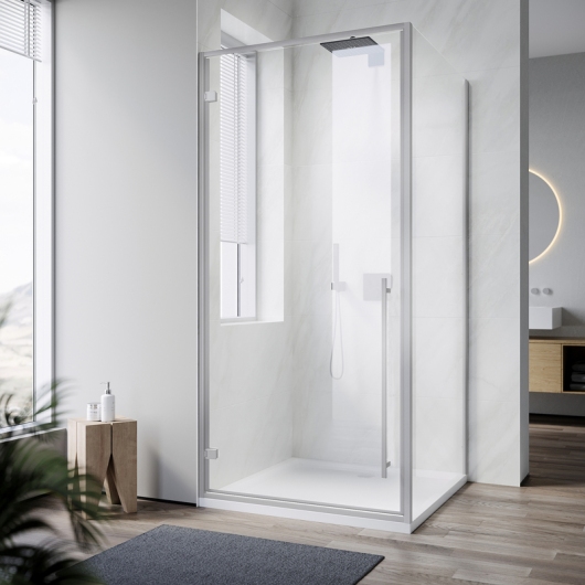 Душевая кабина без поддона KOER SR SC08-90x90x200-TR-01 прозрачное стекло EASY CLEAN 6мм хром (KR5371) купить в САНН Одесса, изображение 4