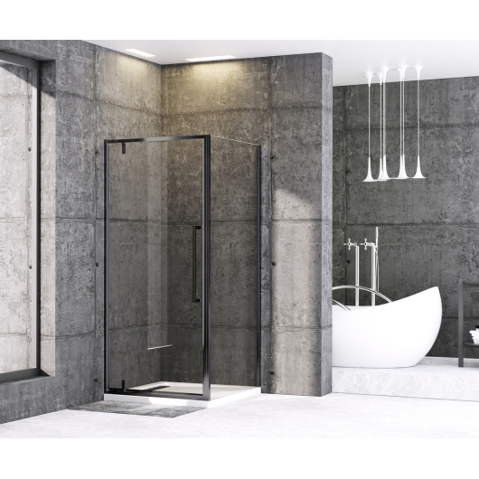 Душевая кабина без поддона MIXXUS PREMIUM BEVEL SC01-90x90x195-TR BLACK прозрачное стекло 6мм (MI6864) купить в САНН Одесса