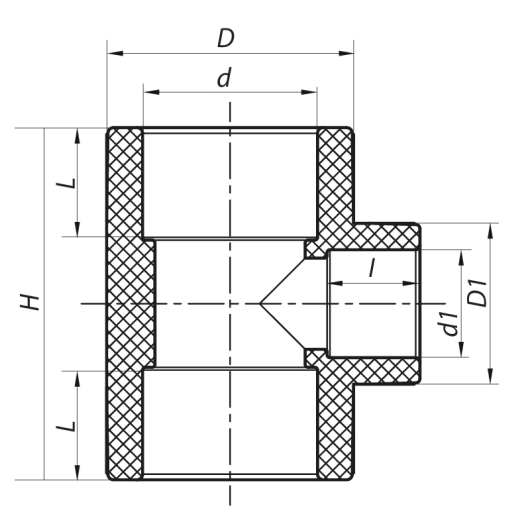 Тройник редукционный 75x50x75 PPR Koer K0221.PRO (KP2586) купить в САНН Одесса