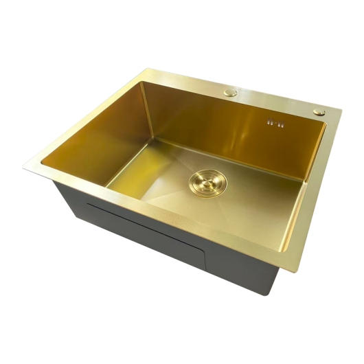 Мойка из нерж. стали MIXXUS MH6050 MICRO DECOR BRUSHED GOLD (3.0/0.8) (Цвет матовое золото) (MI8222) купить в САНН Одесса, изображение 4