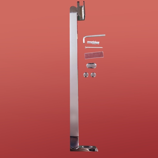 Дверь в нишу распашная KOER SR SD04-100x200-TR-01 прозрачное стекло EASY CLEAN 10мм хром (KR5386) купить в САНН Одесса