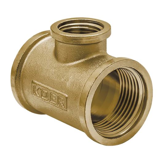 Тройник редукционный 3/4"х1/2"х3/4" ВВВ Koer .T080608F.WN (без никеля) (KR3034) купить в САНН Одесса, изображение 2