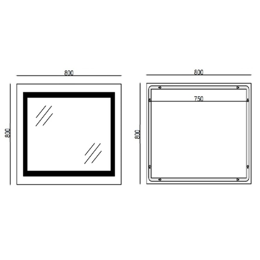 Зеркало MIXXUS WARM MR02-80x80 с LED Touch, Anti-fog, димером, рег. яркости, часами (MI6934) купить в САНН Одесса, изображение 2