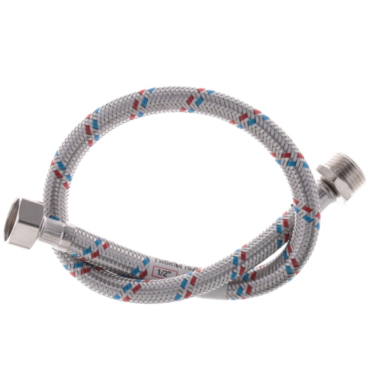 Гибкий шланг для подключения воды гайка 1/2'' - Штуцер 1/2'' (50 см) Zerix (ZX1562) купить в САНН Одесса, изображение 2