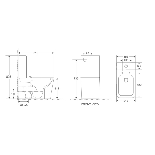 Бачок для унитаза-компакта MIXXUS PREMIUM QUADRO-0401-R TANK 410x365x135 в комплекте со сливной арматурой (MI8312) купить в САНН Одесса, изображение 3