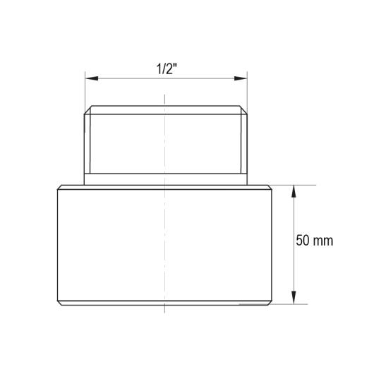 Удлинитель 1/2"-50мм (хром) Koer KF.E06-50.CHR (KF0098) купить в САНН Одесса, изображение 2
