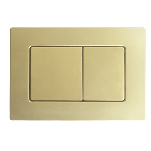 Панель смыва KOER KT-0612-12 240x160x10mm из нержавеющей стали, кнопка квадратная (цвет матовое золото) (KR6121) купить в САНН Одесса, изображение 2