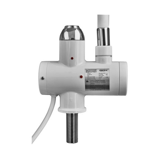 Водонагреватель 3,3 kW проточный ZERIX ELW21-EF-WHITE с индик. темп., рефлекторный излив (цвет белый) (ZX5858) купить в САНН Одесса