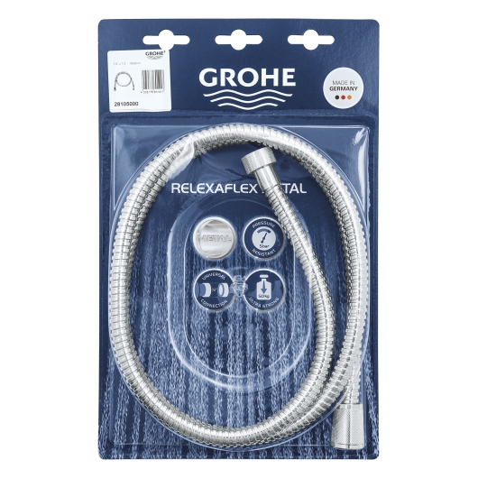 Душевой шланг 1500 Grohe Relexaflex Metal (28105000) купить в САНН Одесса, изображение 3