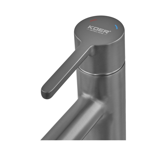 Смеситель для умывальника высокий KOER KB-11029-07 (Цвет графит) (KR5496) купить в САНН Одесса, изображение 3