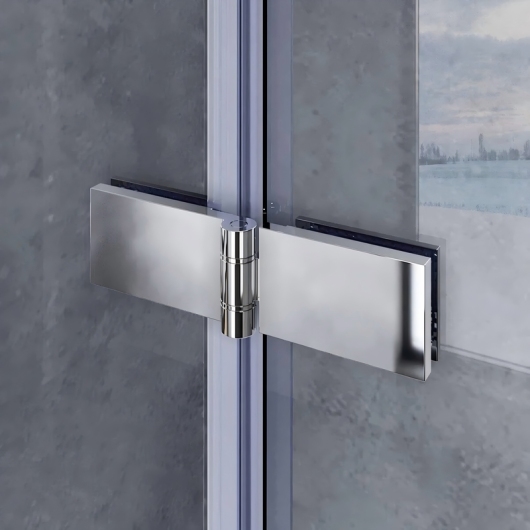 Шторки стеклянные на ванну распашные KOER SR BS05-90x140-TR-01 прозрачное стекло EASY CLEAN 6мм хром (KR5372) купить в САНН Одесса, изображение 3