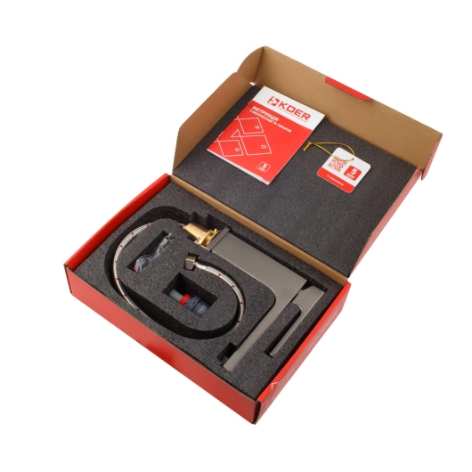 Смеситель для умывальника KOER KB-10009-07 (Цвет графит) (KR5976) купить в САНН Одесса, изображение 3