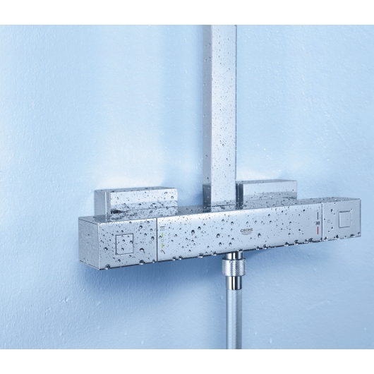 Душевая система с термостатом для настенного монтажа Grohe Euphoria Cube System 230 (26087000) купить в САНН Одесса, изображение 4