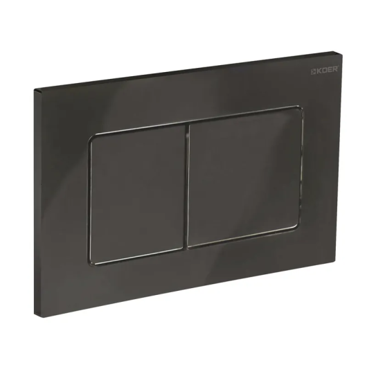 Панель смыва KOER KT-0602-16 240x160x10mm пластиковая, кнопка квадратная (цвет черный глянцевый) (KR5182) купить в САНН Одесса, изображение 4
