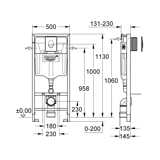 Система инсталляции для унитаза 3 в 1 Grohe Rapid SL (38721001) купить в САНН Одесса, изображение 4