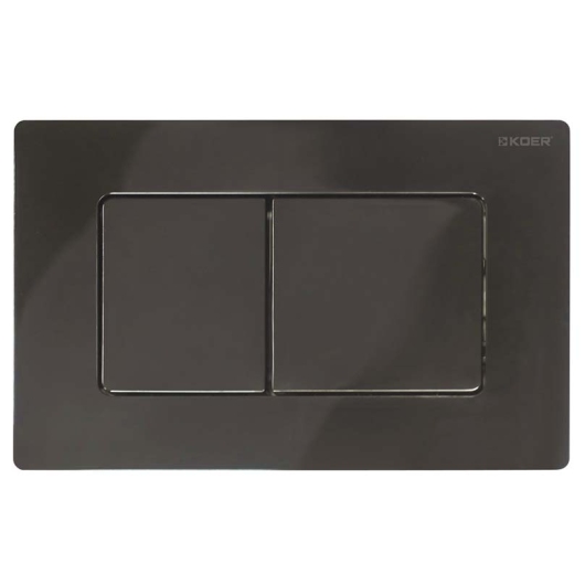 Панель смыва KOER KT-0602-16 240x160x10mm пластиковая, кнопка квадратная (цвет черный глянцевый) (KR5182) купить в САНН Одесса, изображение 3