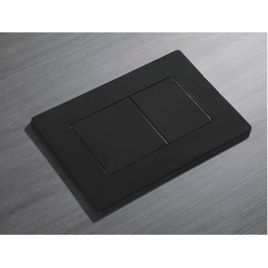 Панель смыва KOER KT-0602-16 240x160x10mm пластиковая, кнопка квадратная (цвет черный глянцевый) (KR5182) купить в САНН Одесса, изображение 2