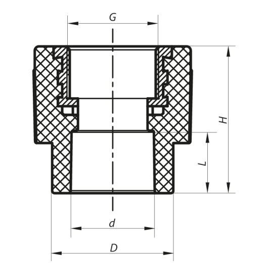 Муфта ВР 20x3/4F PPR Koer K0086.PRO (KP0104) купить в САНН Одесса
