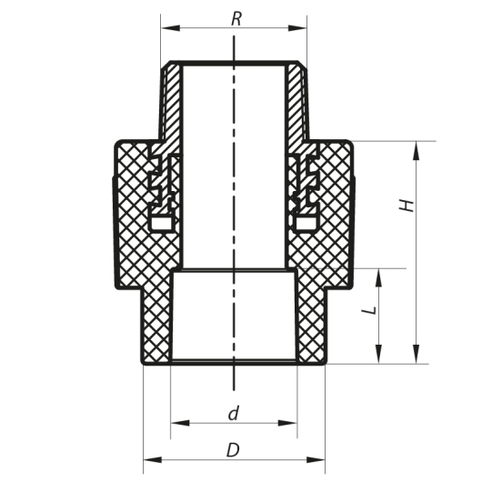 Муфта НР 20x1/2M PPR Koer K0094.PRO (KP0113) купить в САНН Одесса